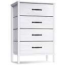 LYNCOHOME 掃除機が通れる北欧風 収納 4段チェスト タンス 引き出し オシャレ 洋服収納 リビング収納 一人暮らし【幅62×奥行30×高さ105cm】...