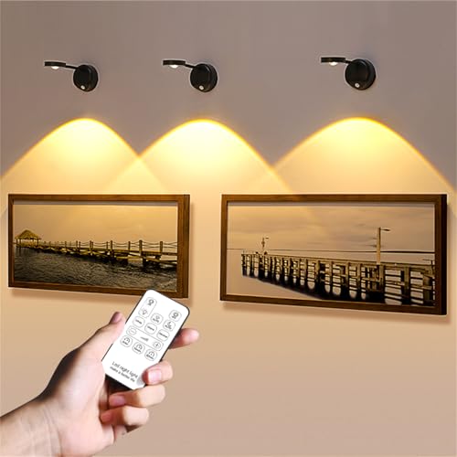 1個 壁用ピクチャーライト 2000mAh電池式額縁ライト LEDデスクライト 間接照明 おしゃれ 3色 人感 センサー 室内 USB充電式 調光可能 センサー...