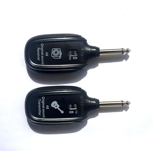 MIYINGEギターワイヤレスシステム内蔵充電式バッテリーUHFトランスミッション 充電式ベースギター演奏用