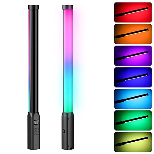 Ulanzi LEDビデオライト 360°RGB撮影用ライト ハンドヘルドライト 2500-9000K色温 2600mAh Type-C充電式 20種FXモード...