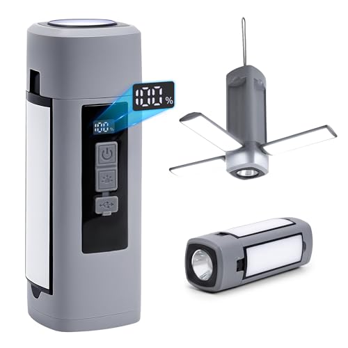 HAANEW ランタン 充電式【一台多役 折りたたみ式 LEDデジタル残量表示】吊り下げ ledランタン 多様点灯..