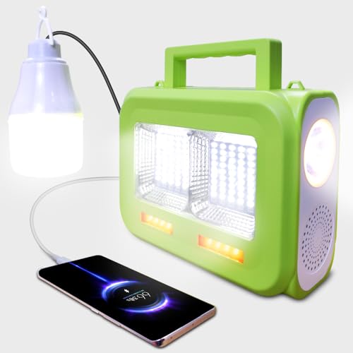 LEDソーラー多機能USB充電式ランタン 手持ち式ライト ブルートゥーススピーカー付き 超明るいアウトド..