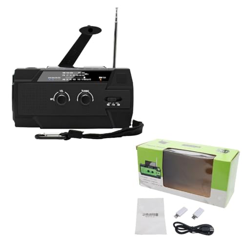 防災グッズ 防災ラジオ 日本語マニュアル付き 多機能 防水 充電器 USB充電 モバイルバッテリー 4000mAh ソーラー発電 手回し充電 LED ライト 懐...