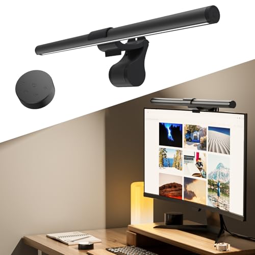 Iseebiz モニターライト バーライト スクリーンバー 41cm デスクライト モニター掛け式ライト リモコン..