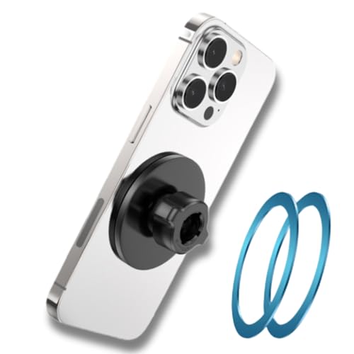 AQUALOACH MagSafe対応 磁気マウント 車載マグネットホルダー 17mmボールヘッド対応 メタルリング付属 MagSafe非対応スマホ対応 卓上兼用 iPhone15/14/13/12対応 スマホスタンド