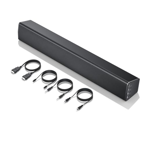 Erasiny サウンドバー テレビ用 スピーカー Bluetooth対応 音楽/ゲーム/映画3つEQモード USB再生/AUX/光デジタル/HDMI（ARC）対応