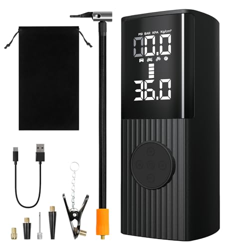 電動空気入れ 自転車 空気入れ 電動 バイク 車 用 コードレス 6000mAh 大容量バッテリー 最大圧力150PS..