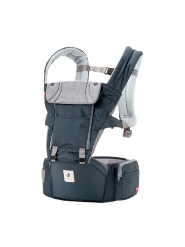 MiKiHOUSE ミキハウス × POGNAE ポグネー コラボ ベビー 3WAY ベビーキャリア ヒップシート 抱っこひも おんぶ 赤ちゃん ベビー用品 4ヶ月頃～36ヶ月頃 チャコールグレー