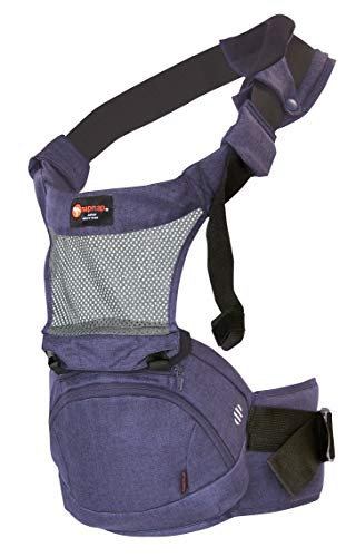 napnap（ナップナップ） ヒップシート 折りたたみ 20kg シングルショルダー 抱っこ おんぶ 暑さ対策 熱中症対策 通気性 ベビーキャリー Tran（トラン） (リッジドデニム)