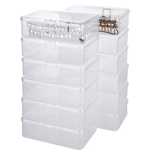 RILIHII【12個/セット】14x10x5cm 小物収納ケース プラスチック小物入れ ケース パーツケース透明 収納..