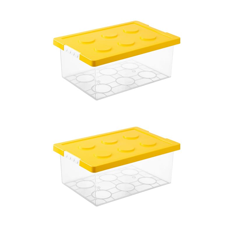 霜山 2個セット Lサイズ ブロック収納ボックス おもちゃ箱 おもちゃ収納ケース 積み木ケース 子供 積み..