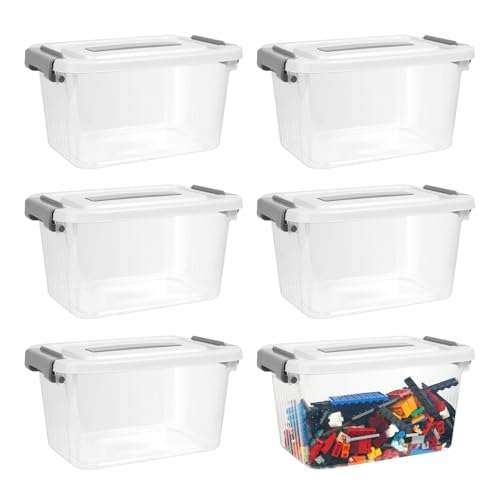 RAIN QUEEN おもちゃ収納 収納カゴ 蓋付き レゴ用 収納ボックス トミカ 収納 ブロック収納 おもちゃ箱 積み木 レゴ収納ボックス コンテナボックス 玩具収納 積み重ね 透明 整理整頓 プラスチッ