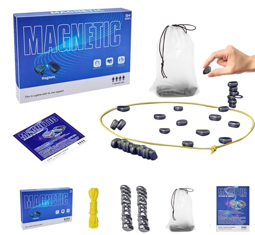 HY-MS テーブルトップマグネットゲーム 磁気チェスゲーム 知育玩具 2人用デスクトップ磁気ボードゲーム 家族や友人のためのポータブルチェスボード パーティー用品 収納便利