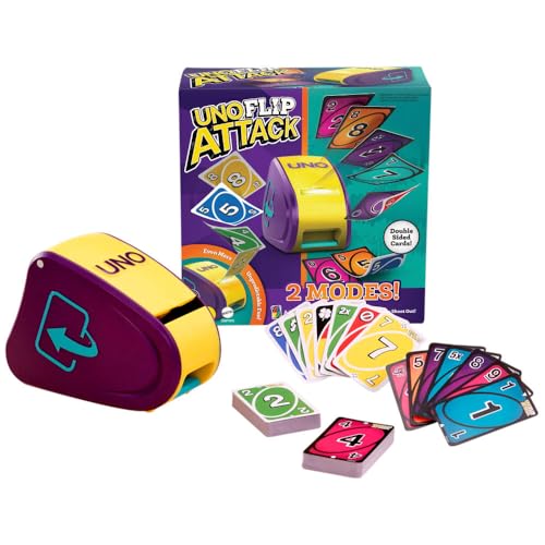 Mattel Games (マテルゲームズ) UNO フリップアタックカードゲーム 子供 大人 ファミリーナイト UNOフリップ&アタックを1つのゲームで組み合...