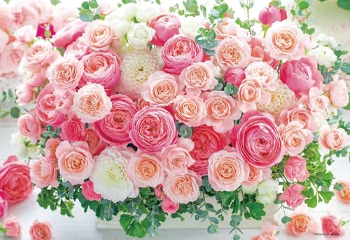 【日本製】ビバリー 1000マイクロピース ジグソーパズル ときめき花ひらくロージーピンク(26×38) 1000M-023