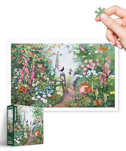 ピースリラックス(PieceRelax) 1000ピース プラ製ジグソーパズル【Anne Searle_百花咲き誇る】(38X59cm)大人向け難しい 破片なし...