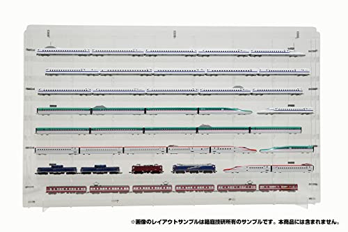 箱庭技研 WMDS-LR-N-8-031 鉄道模型Nゲージ用組立式壁掛けディスプレイケースLタイプ8段x奥行31mm UltimateUV/アルティメットUV(...