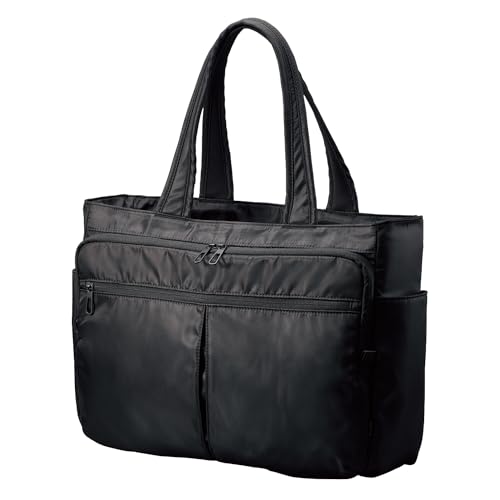 エレコム トートバッグ 大容量タイプ 15.6inch 19L 撥水加工 高耐久ファスナー ブラック BM-TBBGBK