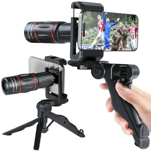 MERSHEART 単眼鏡 望遠鏡 【専門家共同開発】 スマホ 望遠レンズ 【多機能三脚付属】 高倍率18倍 96g軽量 高級プリズムBak4