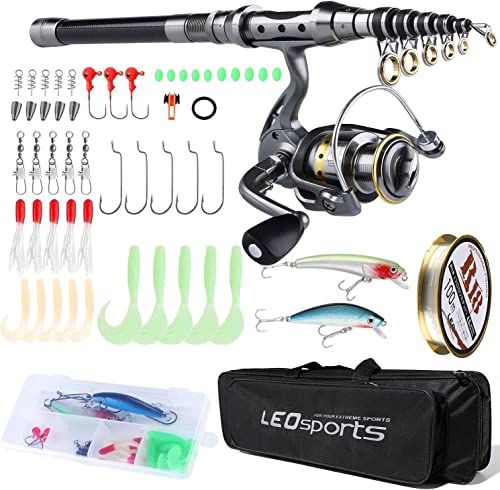 サファイア釣りセット初心者釣り竿セット炭素伸縮ロードスピニングリール釣りフックセット釣り糸収納袋付き海釣り川釣り淡水釣り携帯便利軽量プレゼント2.1m釣りセット...
