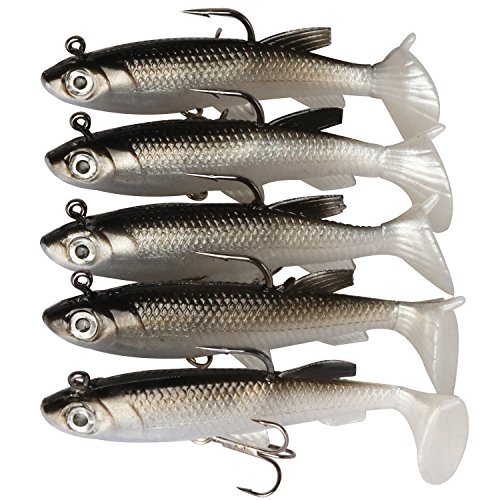 Goture(ゴチュール) スイムベイト ワームジグ リアル ソフトルアー セット (85mm/13g 5本セット)