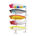 【オルルド釣具】ルアーセット 5個 8cm 14g ポッパー B ブラックバス・シーバスフィッシングやチニング・スポーニングにも最適 定番のトップウォーター B...