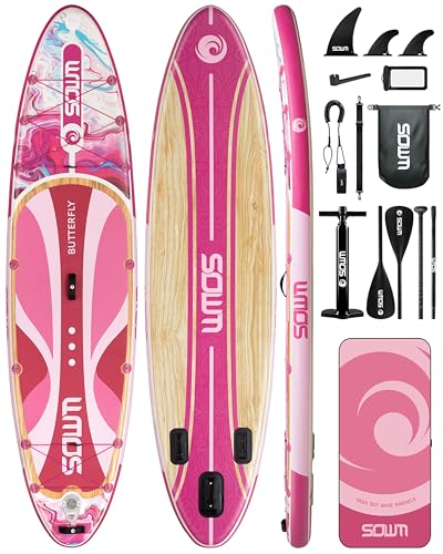 SOWM 11'x33''スタンドアップパドルボード, 積載重量は 320 ポンドです, 海洋や湖で使用することができ..