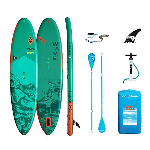 アクアトーン WAVE PLUS ウェーブプラス SUP(スタンドアップパドルボード) インフレータブル ALL-ROUND TS-212 グリーン 366X86X15CM