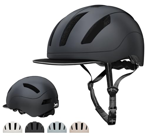 DesertFox自転車 ヘルメット CE規格 超軽量270g 着脱式バイザー付きサイズ調整可能 55~62cm 通気 耐衝撃 大人 学生 通勤 通学 街乗り男...