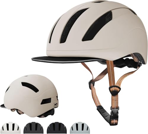 【CE認証】 自転車 ヘルメット CE規格 超軽量270g 着脱式バイザー付きサイズ調整可能 55~62cm 通気 耐衝撃 大人 学生 通勤 通学 街乗り男女兼...