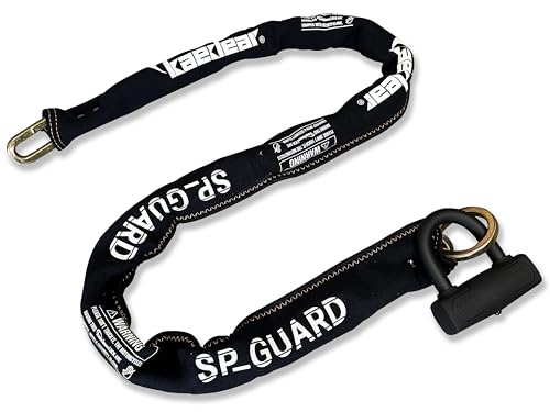 Kaedear(カエディア) バイク ロック チェーンロック 鍵 パッドロック 長さ1500mm スクエアチェーン 9mm 盗難防止 SP-GUARD KDR-LK2-1500 (1500mm)