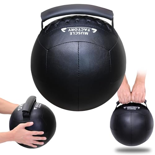 MUSCLE FACTORY ケトルボール ケトルベル メディシンボール 15kg ソフトタイプ ボール ワイドハンドル 有酸素運動 トレーニング 野球 サッカ...