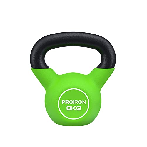 PROIRON ケトルベル ネオプレン 鉄製 6kg 一体型鋳鉄