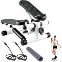 JPStriv ステッパー 静音 | 負荷調節可能 | ラバーバンド&マット付き | LCDモニター搭載 省スペース 有酸素運動 耐荷重125kg ダイエット ...