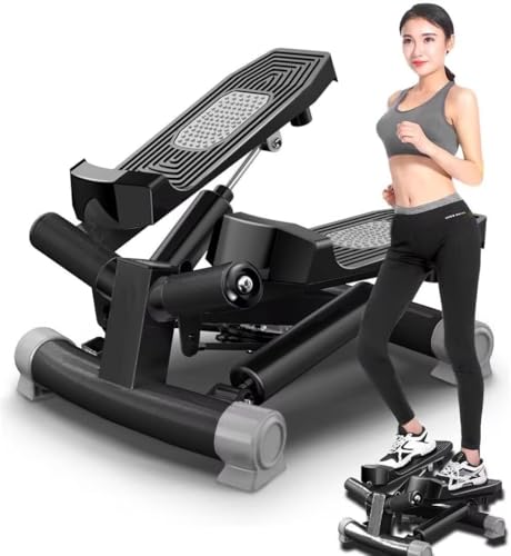 AORTD 健康ステッパー エクササイズバンド/モニター付き 全身トレーニング 足踏みステッパー 静音設計 コンパクト ミニステッパー 足踏み健康器具 自宅トレ