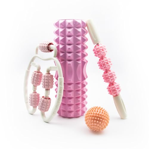 TINY SPARK フォームローラー 4点セット 筋膜ローラー 筋膜リリース マッサージローラー ヨガボール ス..