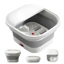 GOQRAQ フットバス 保温機能付き 足湯 折りたたみ式フットバス 電動式 折り畳みフットバス 足湯バケツ 蓋付き バブル機能 コンパクト収納 省スペース 足...