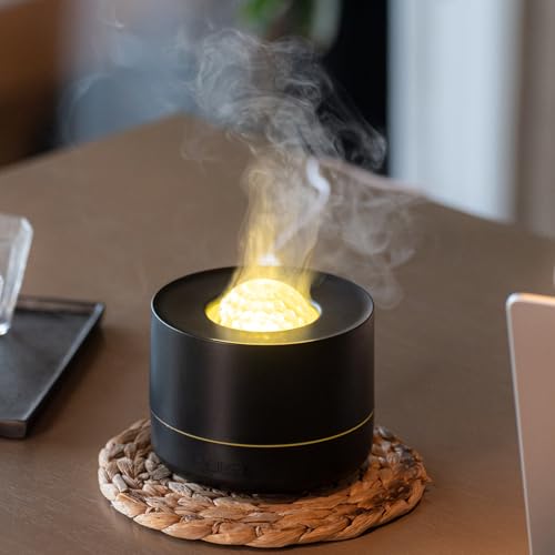 ViSSKO アロマディフューザー 加湿器 小型 オーロラ灯 200ml-超音波 静音設計 あろまでいふぃーざー 卓上加湿器 アロマ humidifier 自動...