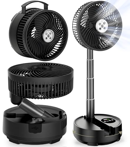 【自動首振り&20000mAh】 扇風機 折りたたみ サーキュレーター コードレス 充電式 卓上扇風機 伸縮式 リモコン付き タイマー 液晶タッチパネル 風力8段階 リズム風 小型 強力送風 ポータブル