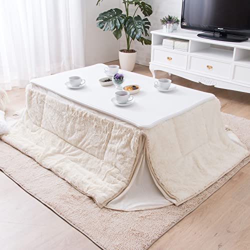 こたつ布団 省スペース さらふわこたつ掛け布団 約180x220cm マイクロファイバー こたつ 掛け布団 アイボリー 180x220