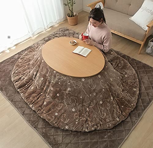 こたつ布団 楕円形 洗える ツインクルキャット こたつ掛け布団 グレージュ 約185×225cm だ円 フランネル 抗菌 防臭 kotatsu huton 厚掛...