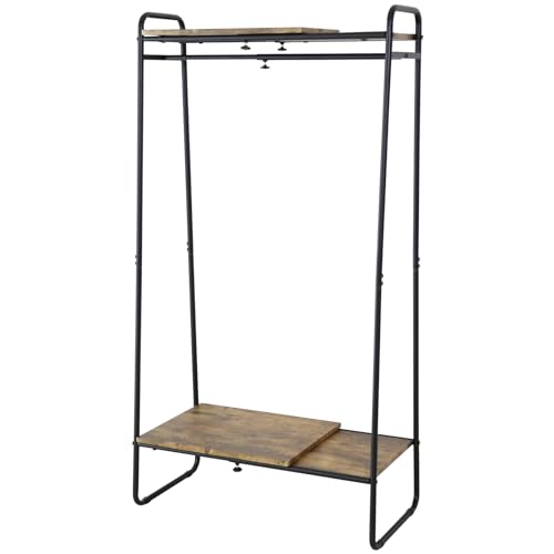DORIS ドリス ハンガーラック 伸縮 コートハンガー ポールハンガー おしゃれ 北欧 棚付き ディスプレイ 伸縮ハンガーラック 省スペース 衣類収納 収納ラ...