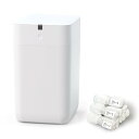 Airdeer 全自動ゴミ箱 自動梱包 自動開閉 15L 電動ゴミ箱 センサー付き 生ゴミ キッチン オムツ 猫砂 日本語音声ガイド機能 ホワイト(本体セット+...