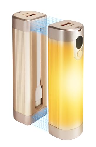 Excitech 充電式カイロ モバイルバッテリー 懐中電灯 分離式【1台3役】10000mAh3段階温度調節17時間連..