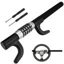 Tevlaphee ハンドルロック 5桁ダイヤル式 車 盗難防止 グッズ リレーアタック防止 カーセキュリティステアリングロック 自動車盗難防止装置 幅広い車種...