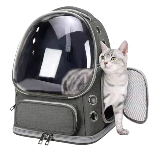 Z-ONE 猫 キャリー 猫 キャリーバッグ 猫 キャリーリュック 猫宇宙船 耐荷重7Kg 猫 透明 ハード 飛び出し防止 軽量 通気性 お出かけ 避難リュック 3色