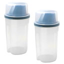 フードストッカー 保存容器 2個セット ペットフード保存 犬猫対応 ペット フードストッカー 目盛り付き 計量カップ付き 密閉 大容量 透明 防湿 餌収納 外出...