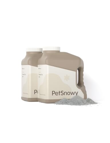 PetSnowy 猫砂 天然ベントナイト使用 鉱物 猫砂 少量でしっかり固まる 消臭アップ 抗菌 砂ぼこりが舞いにくい猫砂 システムトイレ対応