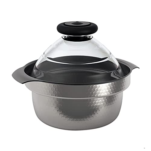 HARIO[ハリオ] フタがガラスのIH対応ご飯釜雪平 ステンレス 炊飯 GIS-200-AZ