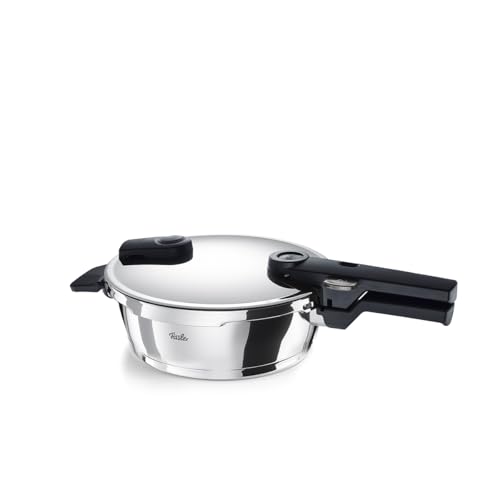 フィスラー (Fissler) 圧力鍋 ビタクイック スキレット2.5L ガス IH 対応 1～2人向 pressure cooker 2段階圧力設定 ドイツ製 ステンレス製 【日本正規販売品】 600-410-02-000